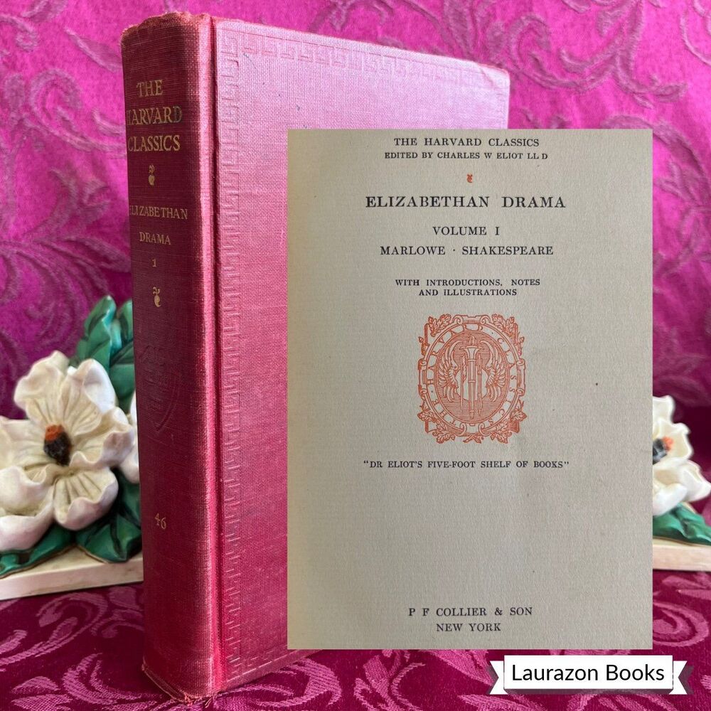 1910 Elizabethan Drama Vol. I Marlowe & Shakespeare, Illustrated Antique Book